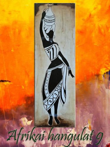 Afrikai hangulat 9 / olaj, 20x60 cm, farost /
