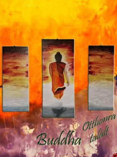 Buddha / olaj, 50x20 cm, 60x25 cm, 50x20 cm farost /