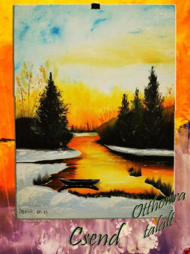 Csend / olaj, 40x30 cm, kasírozott vászon /