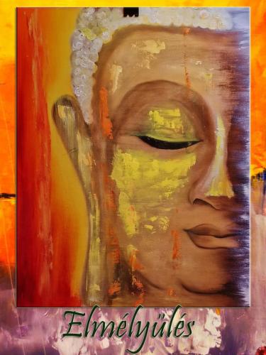 Elmélyülés / olaj, 40x50 cm, farost /