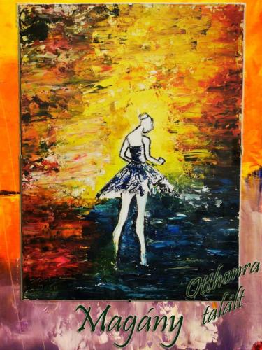 Magány / olaj, 40x30 cm, kasírozott vászon üveg keretben /