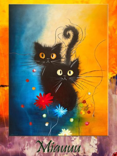 Miauuu / olaj 80x60 cm, feszített vászon /