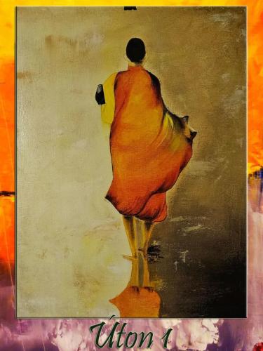 Úton1 / olaj, 40x30 cm, kasírozott vászon /