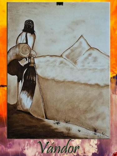 Vándor / olaj, 40x30 cm, farost /