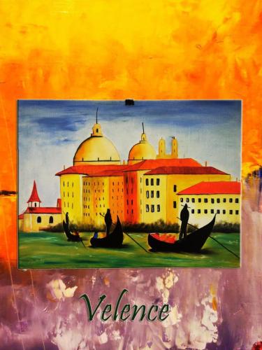 Velence / olaj, 30x40 cm, farost /