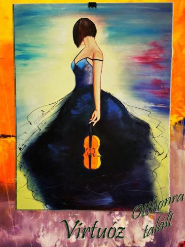 Virtuóz / olaj, 40x30 cm, farost /